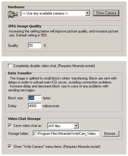 WebCam Video for Miranda Screenshot
